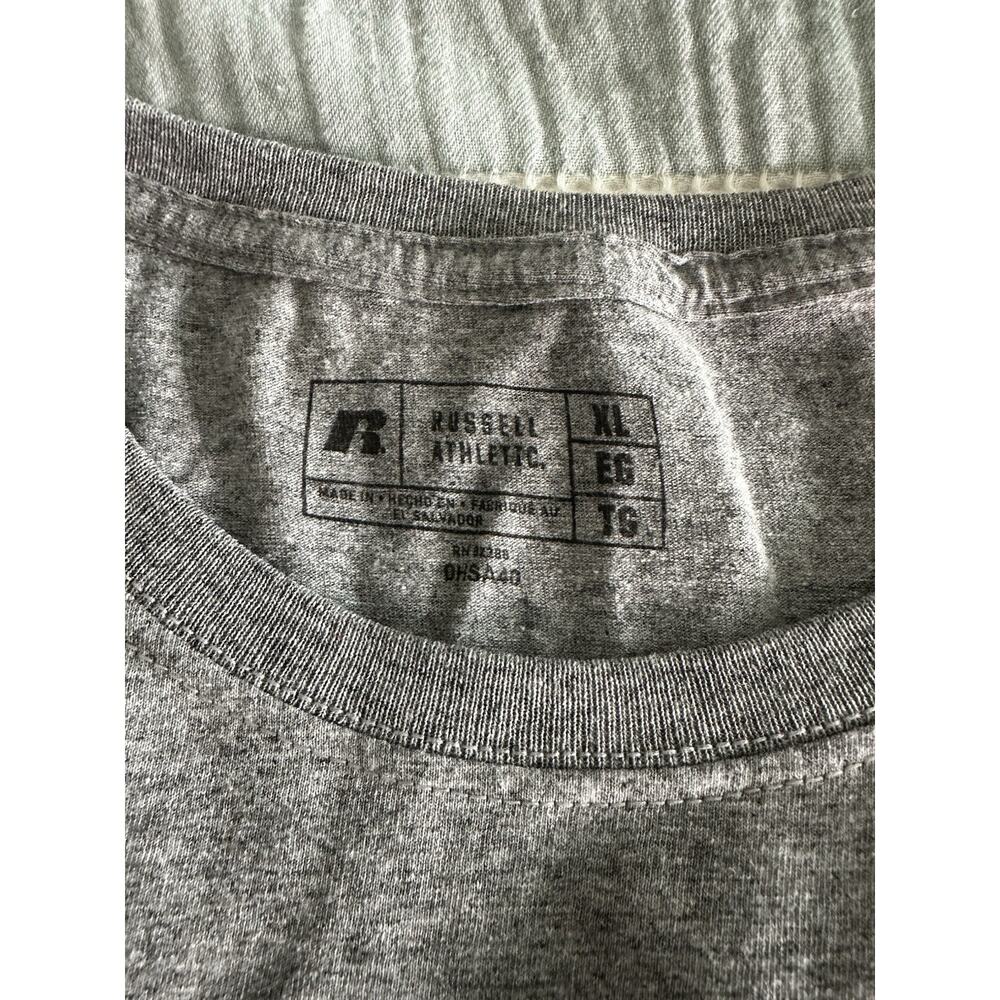 Russell Athletic Long Sleeve Gray T-shirt Towson University Tiger Graphic Tee XL - Picture 4 of 5